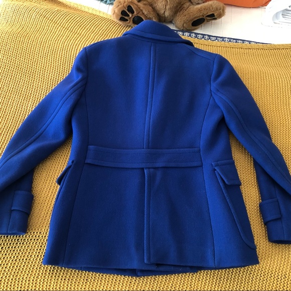 J. Crew Cobalt Blue Stadium Cloth Wool Coat - Picture 2 of 7